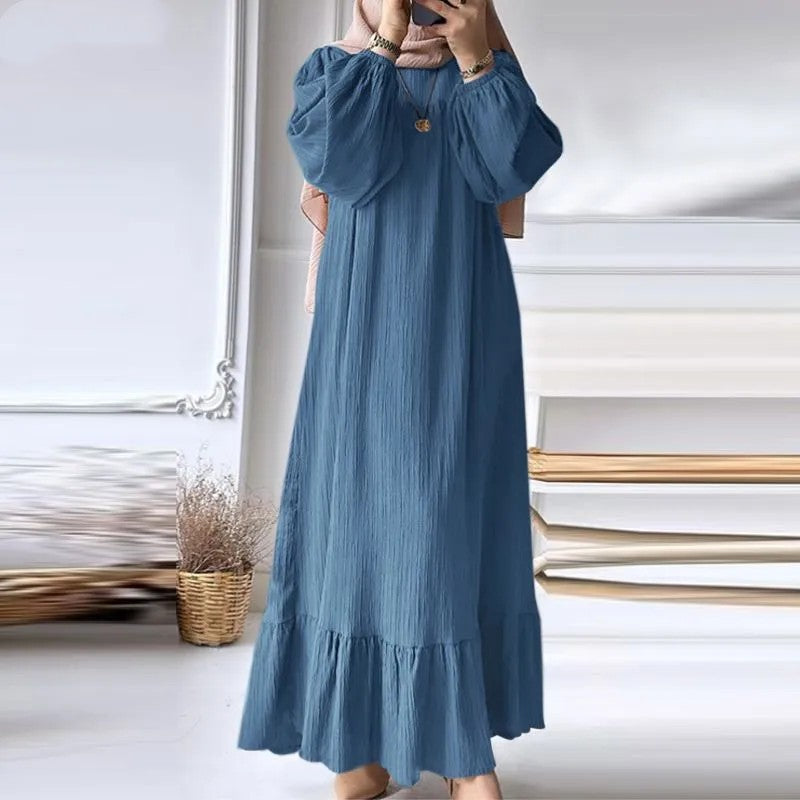 (25% Off Any Two Items)Dress Vintage Solid Ruffle Hem Sundresses