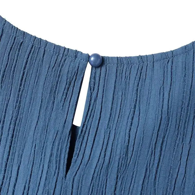 (25% Off Any Two Items)Dress Vintage Solid Ruffle Hem Sundresses
