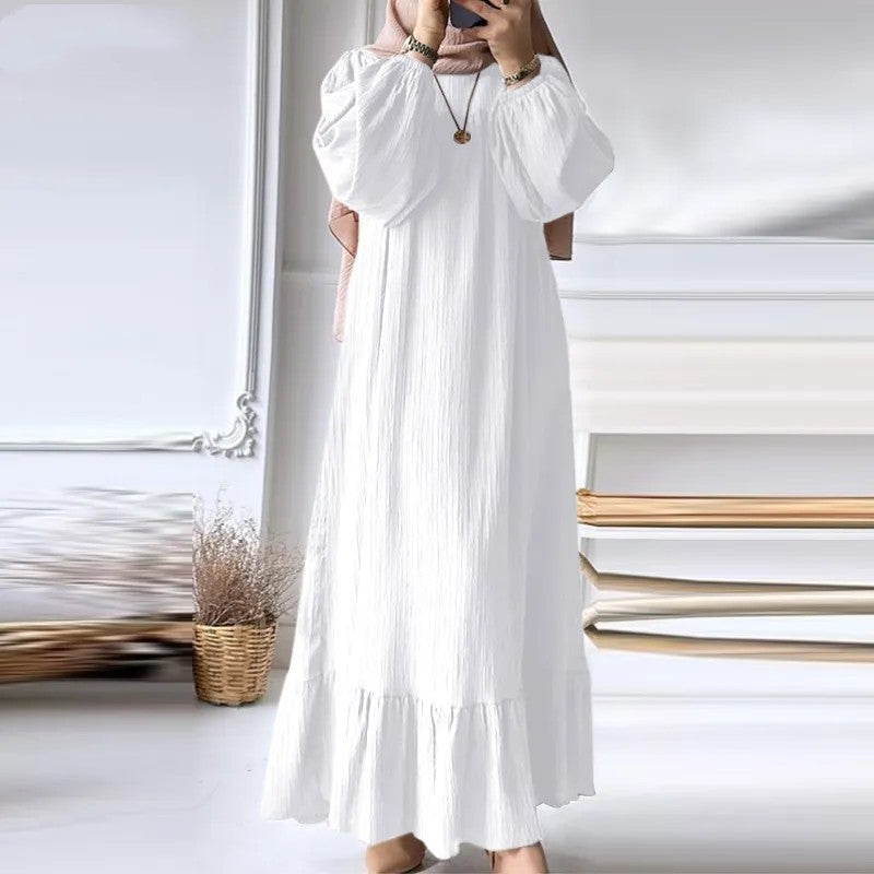 (25% Off Any Two Items)Dress Vintage Solid Ruffle Hem Sundresses