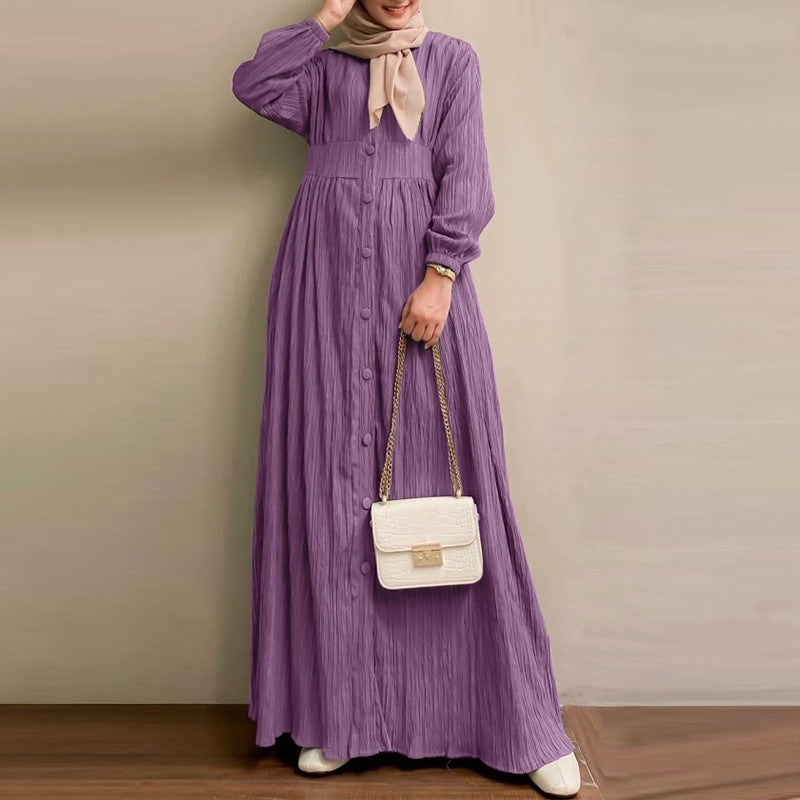 （ 25% off any two items ）New retro long sleeve solid color long skirt elegant casual vest