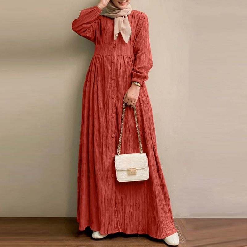 （ 25% off any two items ）New retro long sleeve solid color long skirt elegant casual vest