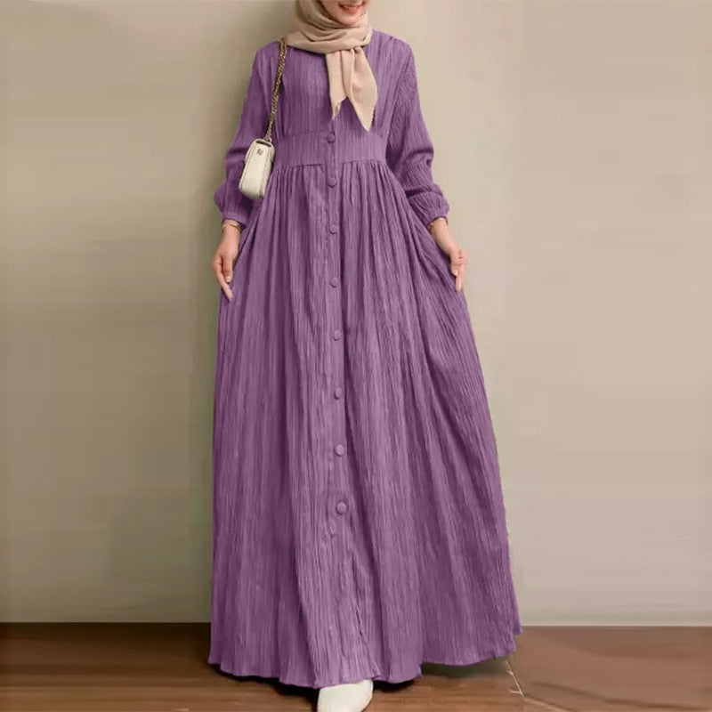 （ 25% off any two items ）New retro long sleeve solid color long skirt elegant casual vest