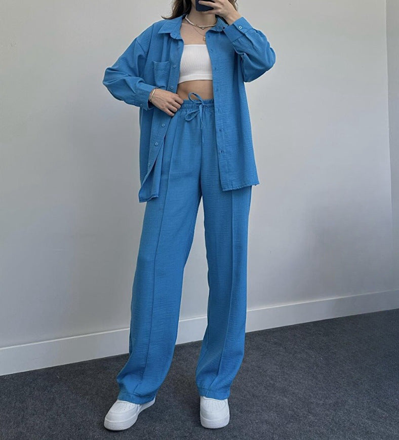 2024 Hot Casual Shirt Suit Women Spring And Autumn Amazon Women Loose Fashion Casual