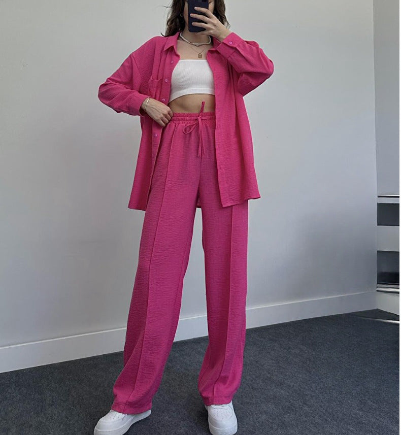 2024 Hot Casual Shirt Suit Women Spring And Autumn Amazon Women Loose Fashion Casual