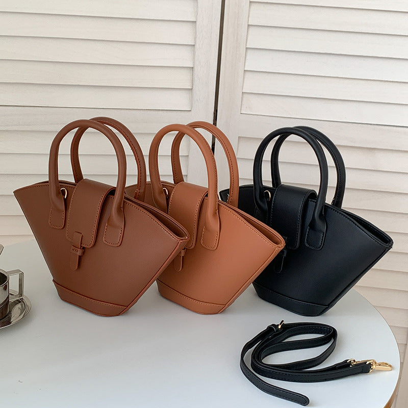 Large Capacity Hundred Korean Retro Fan Handbag Niche Design Personalised Crossbody Bag  Colour White Grey Grey