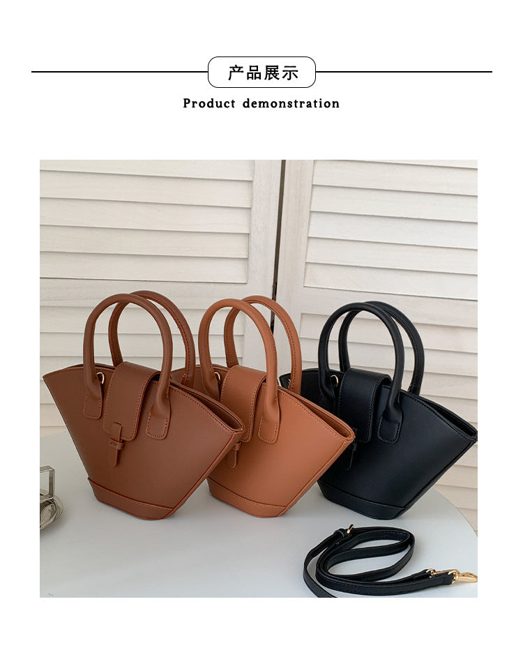 Large Capacity Hundred Korean Retro Fan Handbag Niche Design Personalised Crossbody Bag  Colour White Grey Grey