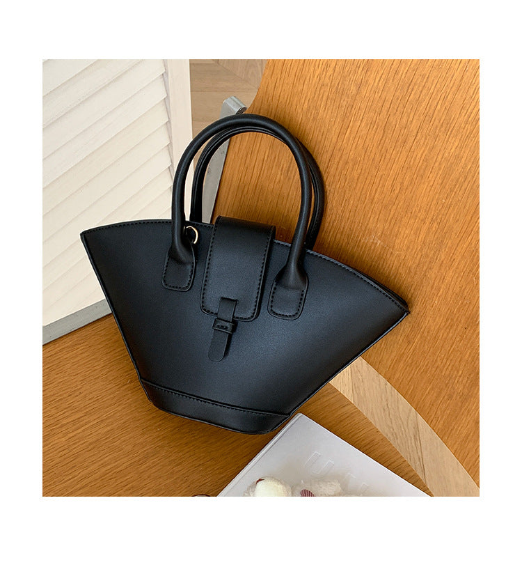 Large Capacity Hundred Korean Retro Fan Handbag Niche Design Personalised Crossbody Bag  Colour White Grey Grey