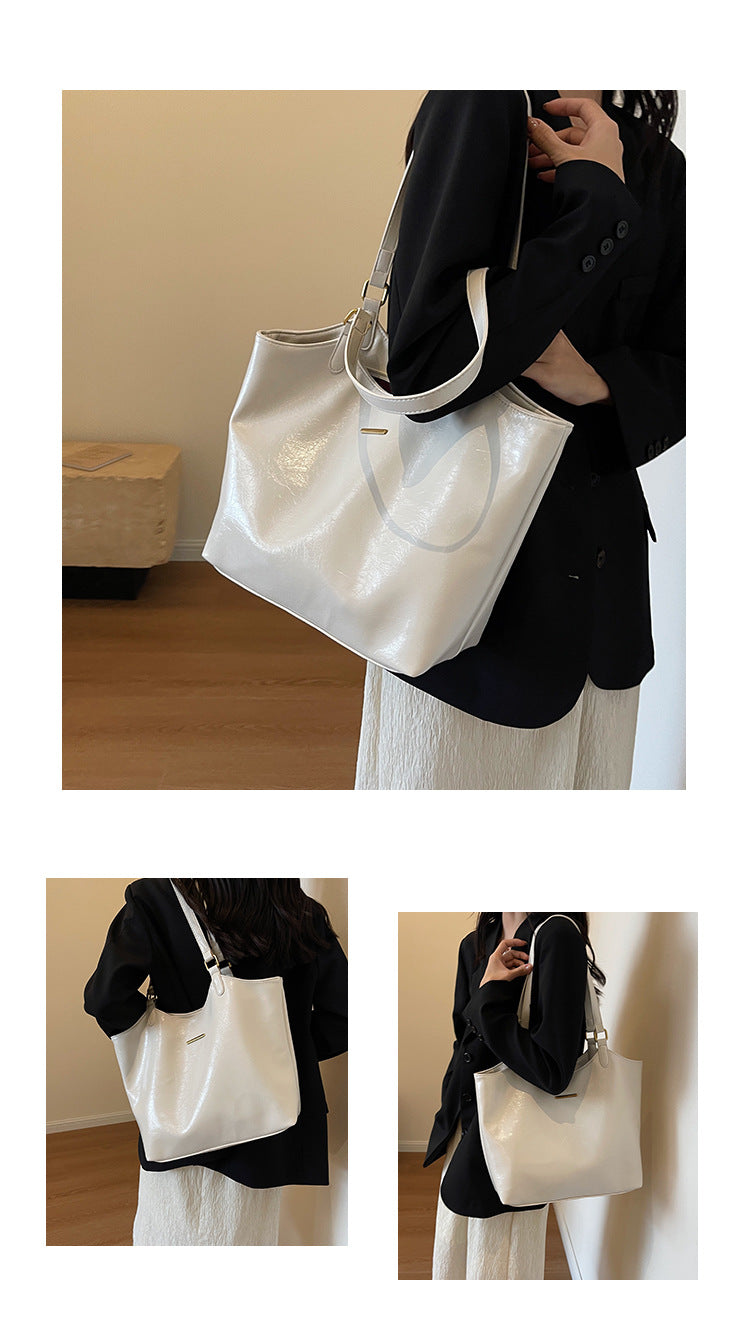 New fashion retro commuter tote bag senior sense handbag shoulder bag