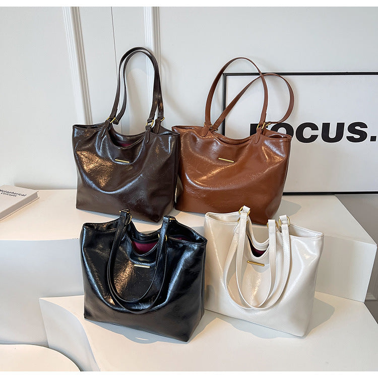 New fashion retro commuter tote bag senior sense handbag shoulder bag