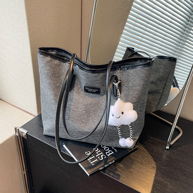 Senior sense of popularity shoulder bag large capacity commuting large bag Tote bag