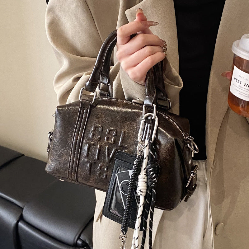 Vintage Trend Niche Tote Boston Pillow Bag Female