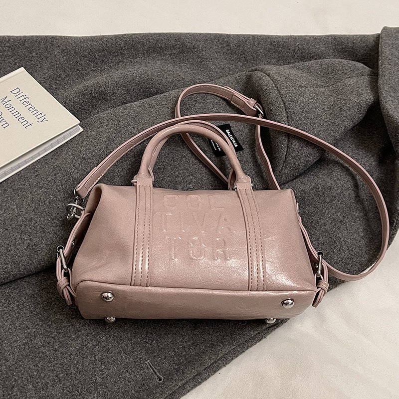 Vintage Trend Niche Tote Boston Pillow Bag Female