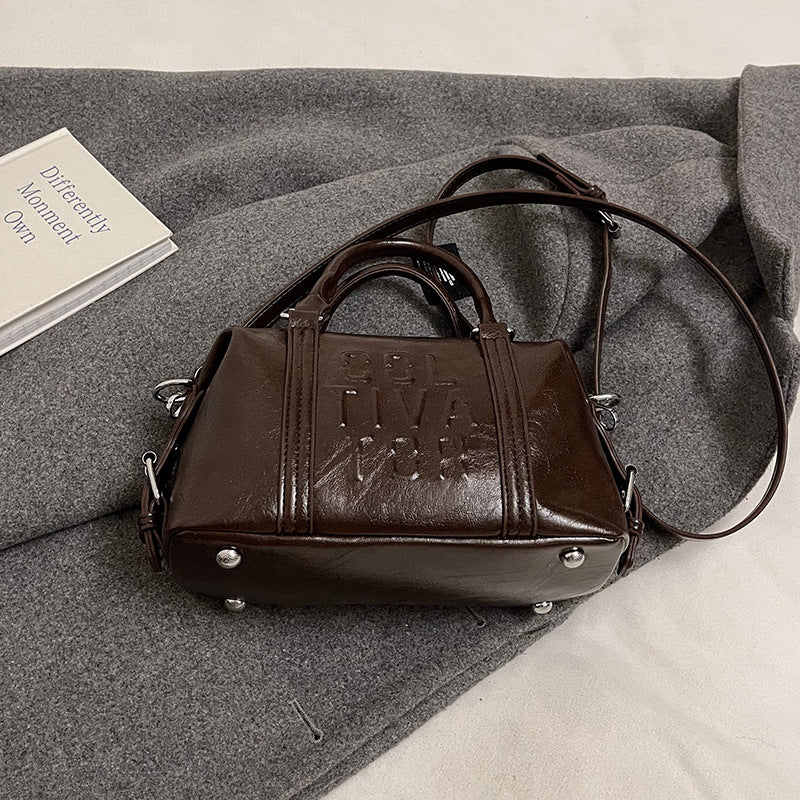 Vintage Trend Niche Tote Boston Pillow Bag Female