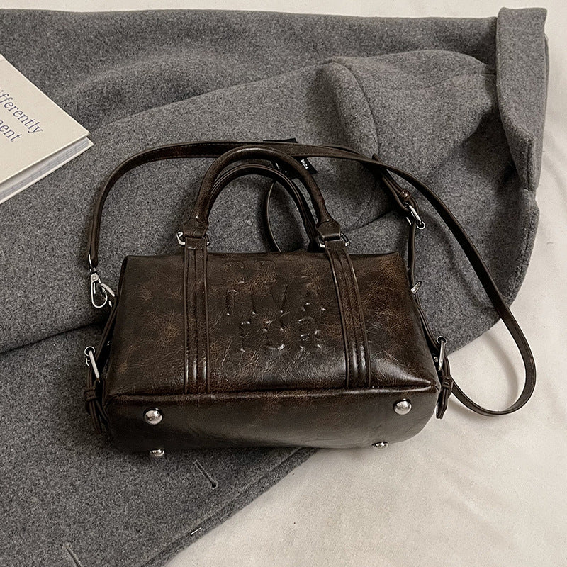 Vintage Trend Niche Tote Boston Pillow Bag Female