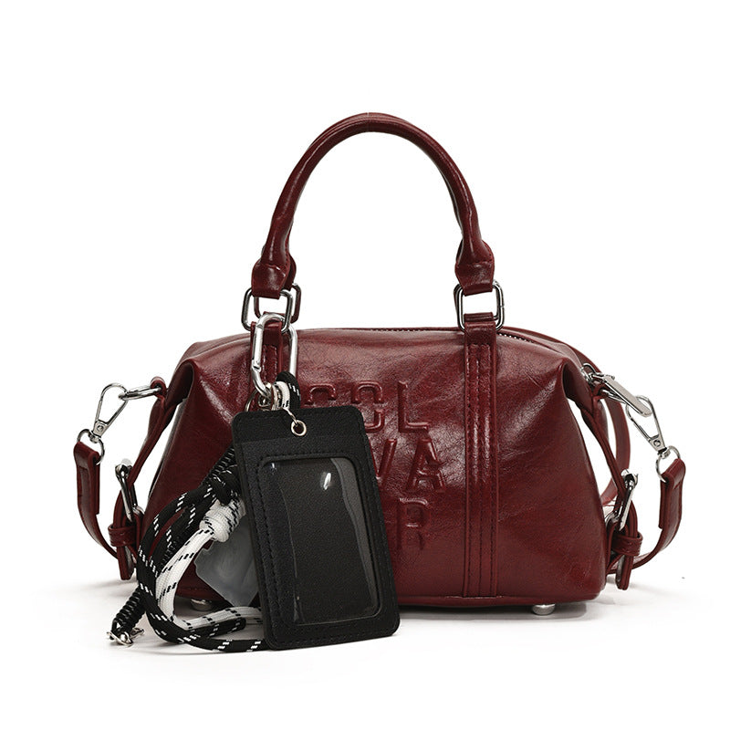 Vintage Trend Niche Tote Boston Pillow Bag Female