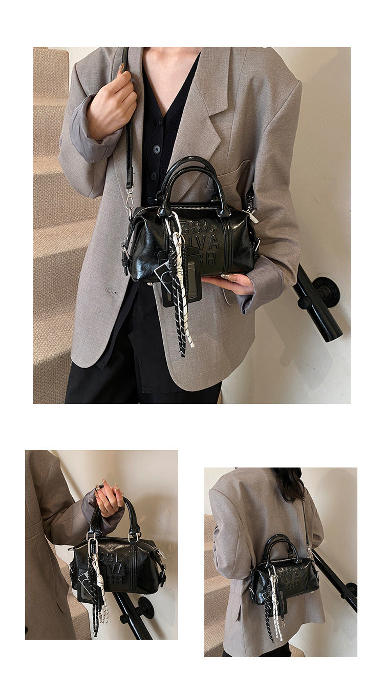 Vintage Trend Niche Tote Boston Pillow Bag Female