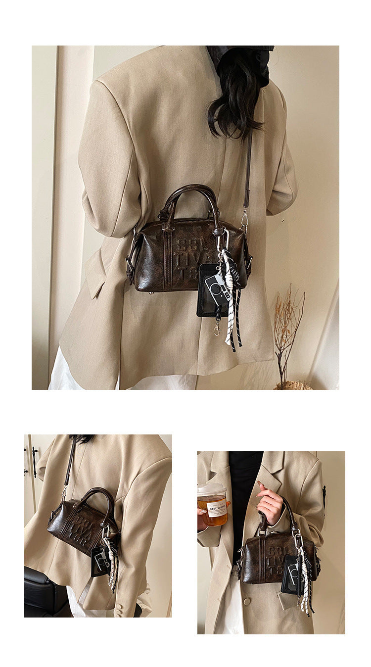 Vintage Trend Niche Tote Boston Pillow Bag Female