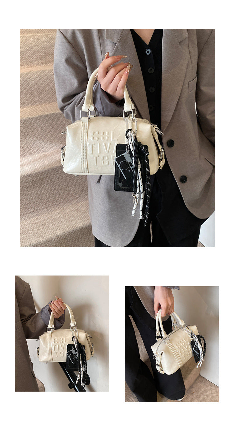 Vintage Trend Niche Tote Boston Pillow Bag Female