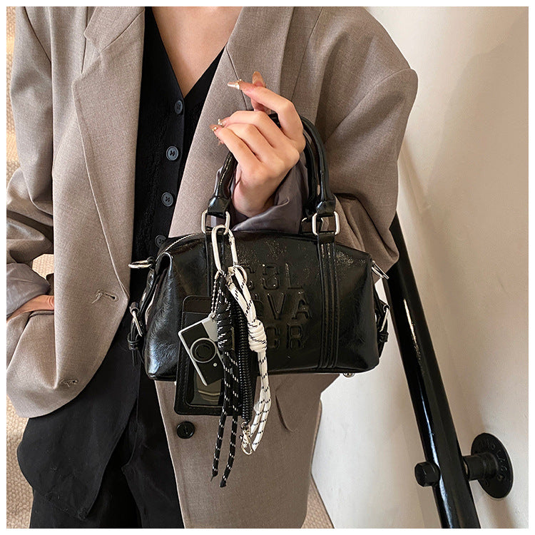 Vintage Trend Niche Tote Boston Pillow Bag Female