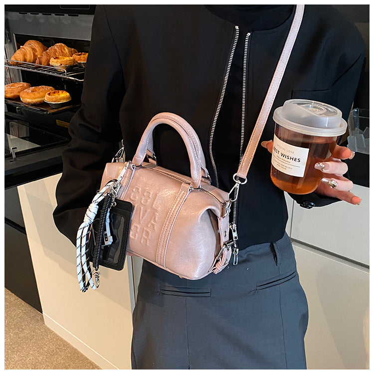 Vintage Trend Niche Tote Boston Pillow Bag Female