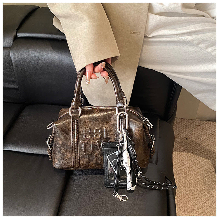 Vintage Trend Niche Tote Boston Pillow Bag Female