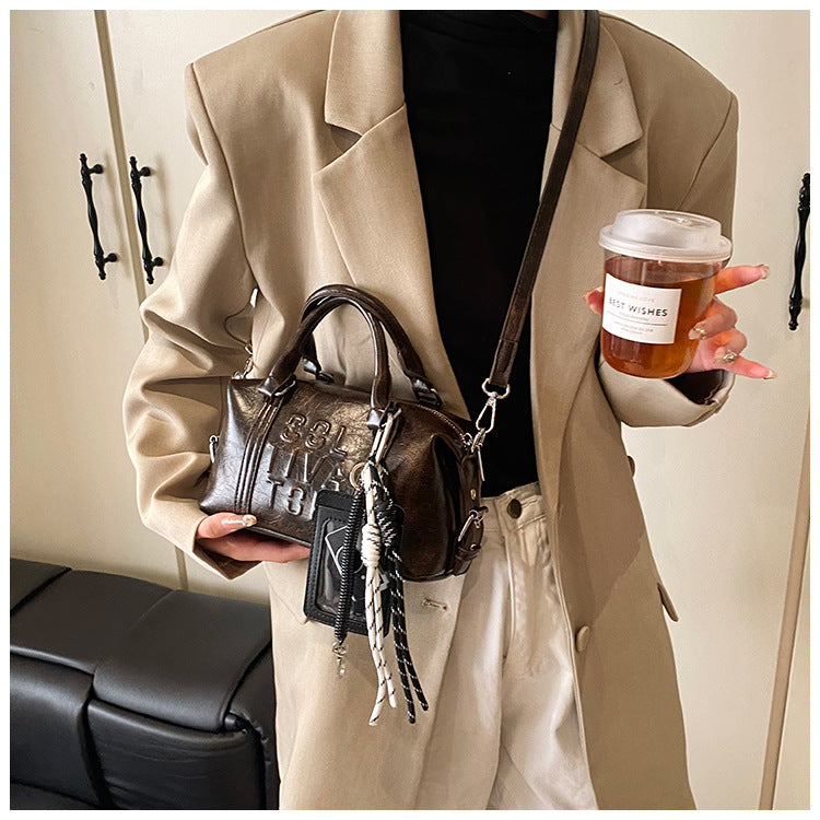 Vintage Trend Niche Tote Boston Pillow Bag Female