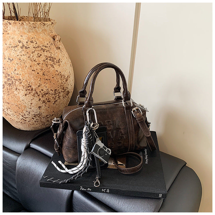 Vintage Trend Niche Tote Boston Pillow Bag Female