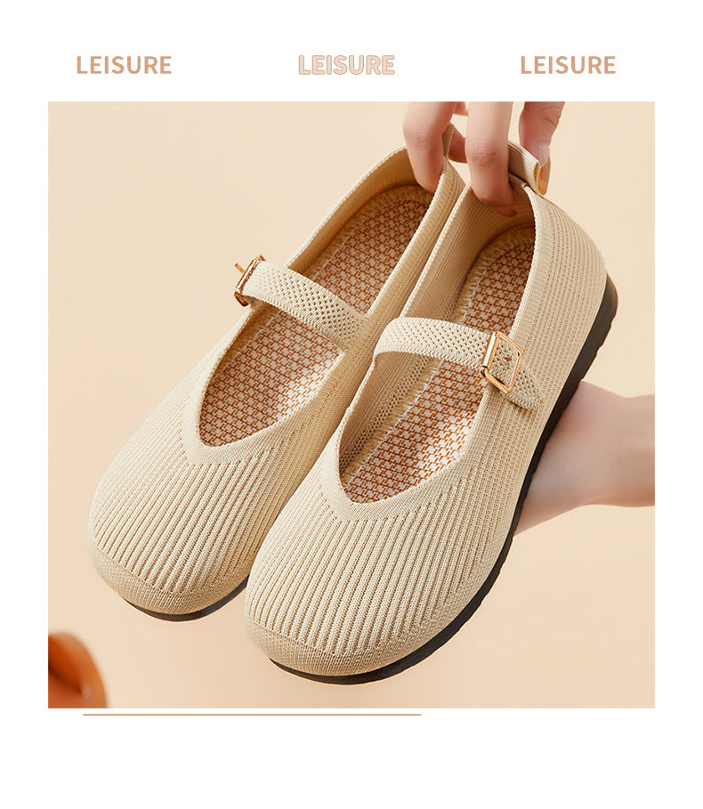 Spring shallow mouth polyurethane lightweight casual shoes soft sole not tired feet shoes