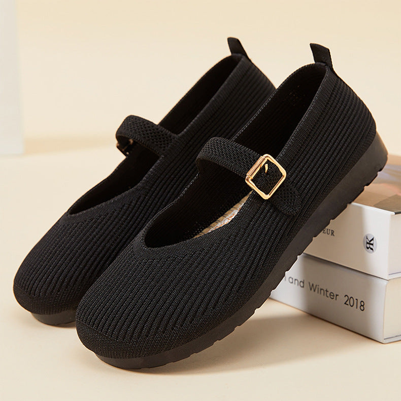 Spring shallow mouth polyurethane lightweight casual shoes soft sole not tired feet shoes