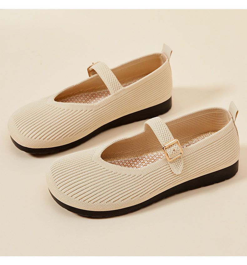 Spring shallow mouth polyurethane lightweight casual shoes soft sole not tired feet shoes