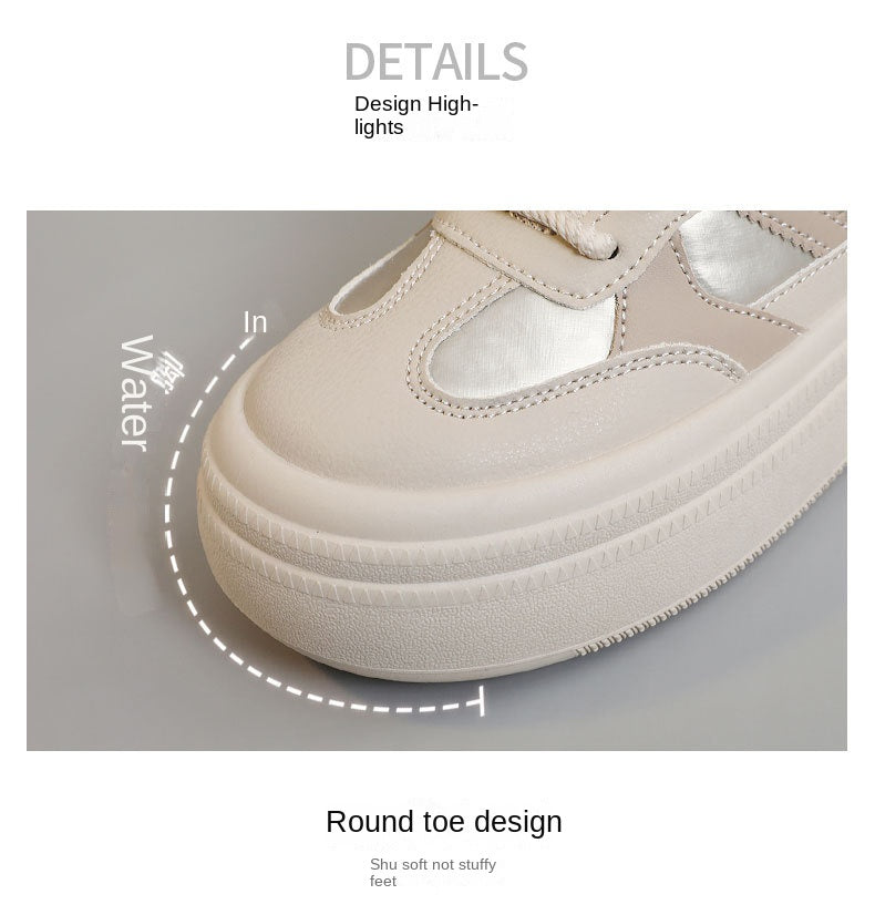 Spring and Autumn thin bottom heightening casual wearable Korean plate shoes