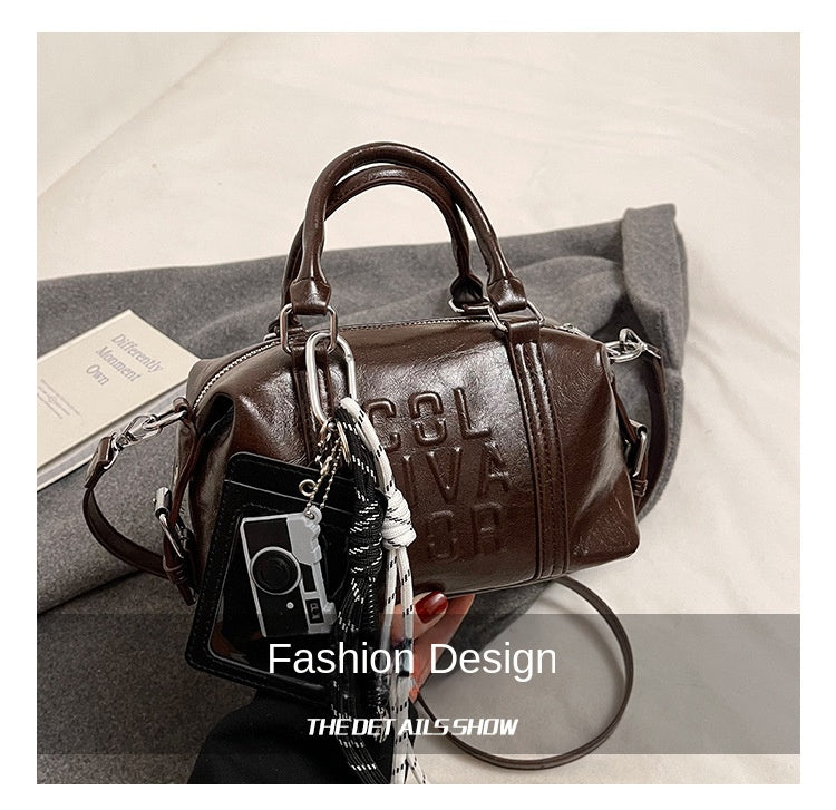 Vintage Trend Niche Tote Boston Pillow Bag Female