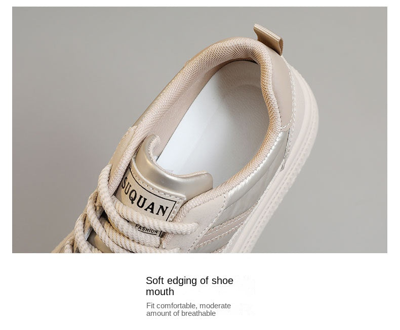 Spring and Autumn thin bottom heightening casual wearable Korean plate shoes